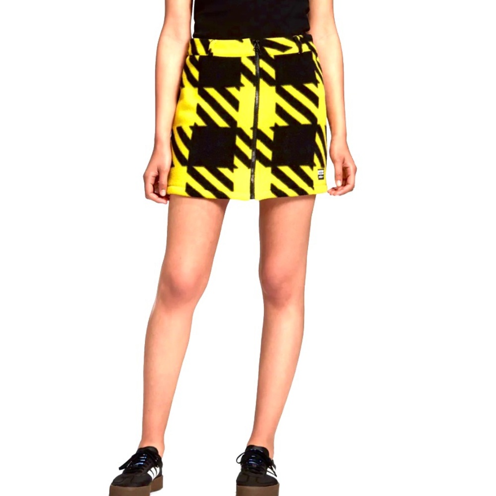 ADIDAS WOMEN'S R.Y.V. SKIRT, BLACK / BRIGHT YELLOW